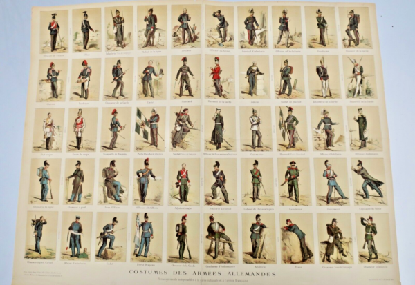 Costumes des armées allemandes 56 x 70 cm