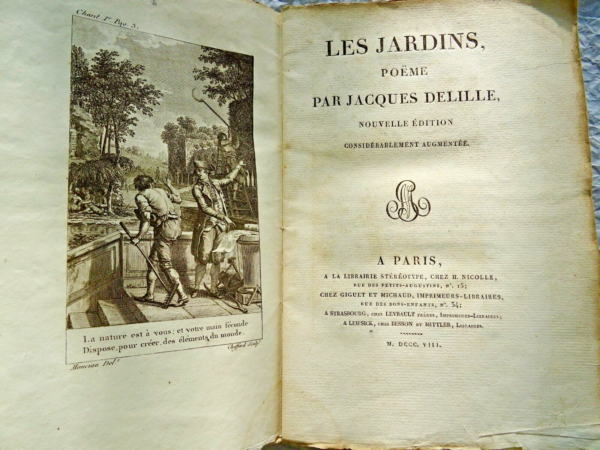 DELILLE (Jacques). Les Jardins, poëme 1808