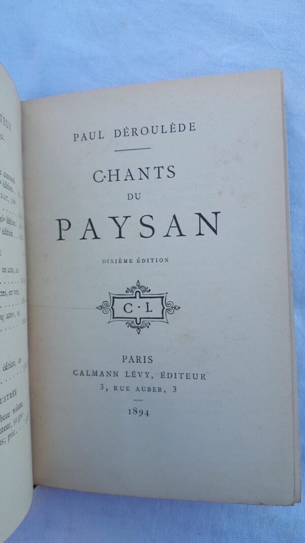 DÉROULÈDE Chants du paysan 1894 – Image 5