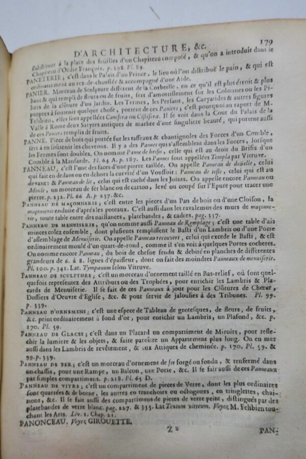 DEVILER Dictionnaire d'Architecture, ou Explications de tous les Termes, 1730 – Image 4