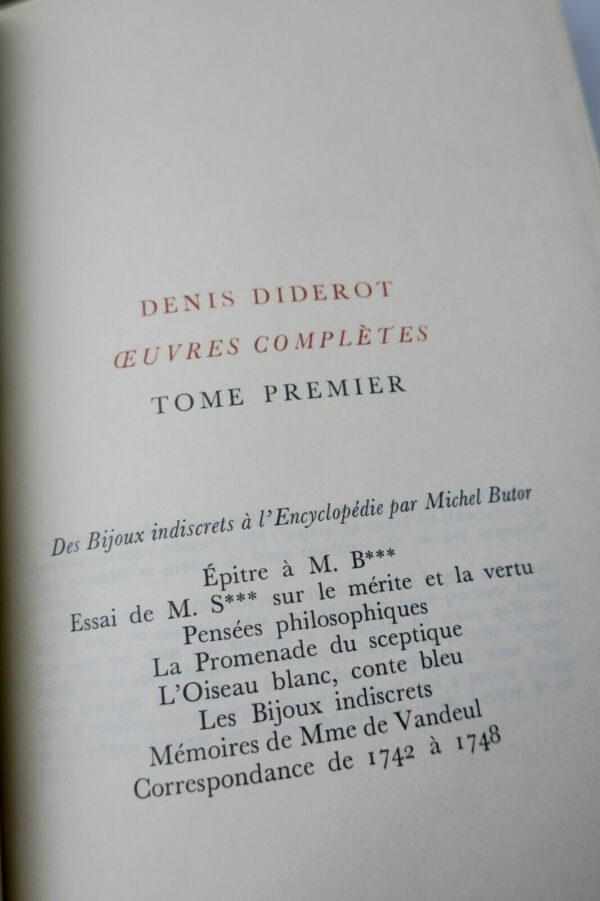 DIDEROT (Denis). OEUVRES COMPLETES. Edition chronologique – Image 10