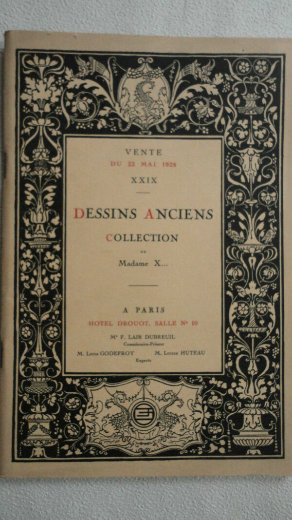 DUBREUIL F. LAIR DESSINS ANCIENS COLLECTION DE MADAME X...   1928. Drouot