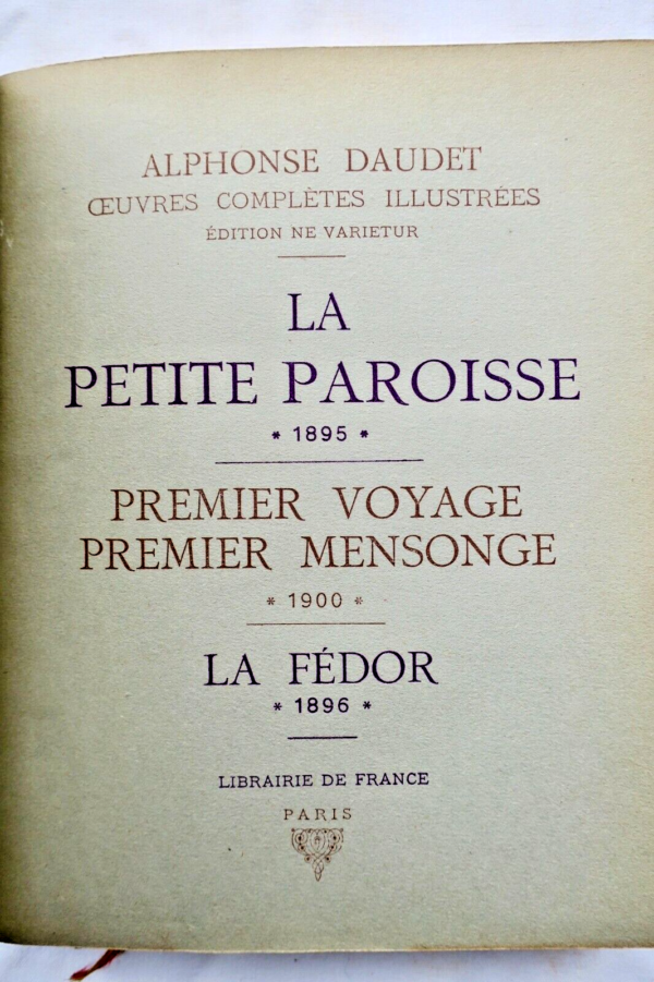 Daudet La petite paroisse, Fédor, Pages de vie, premier mensonge – Image 8