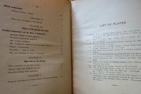 Egypt history of the barrage at the head of the delta of Egypt 1896 – Image 9