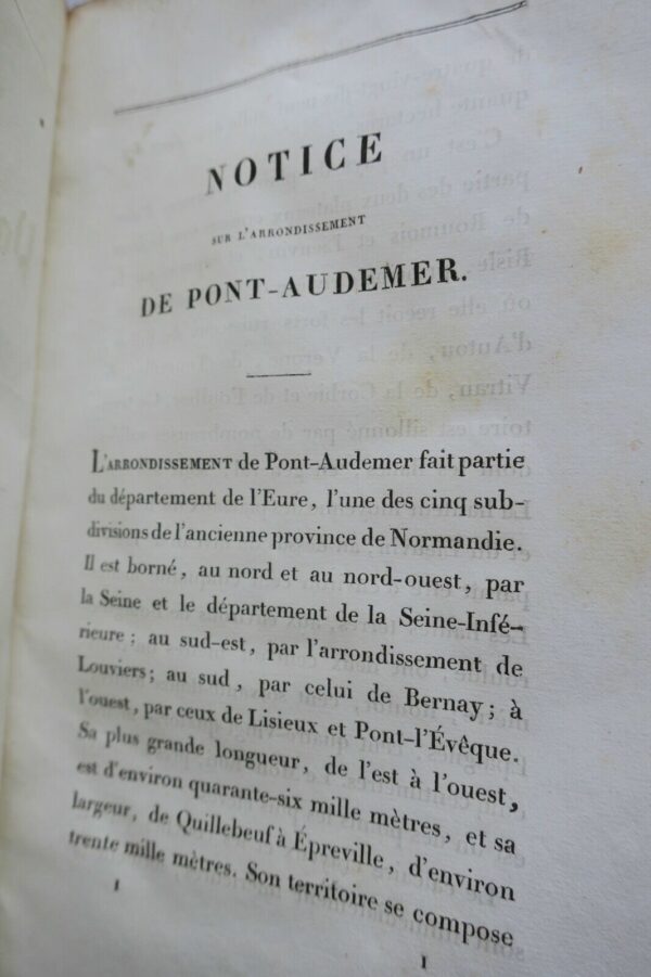 Essai historique, archéologique et statistique sur l'ar. de PONT-AUDEMER 1833 – Image 4