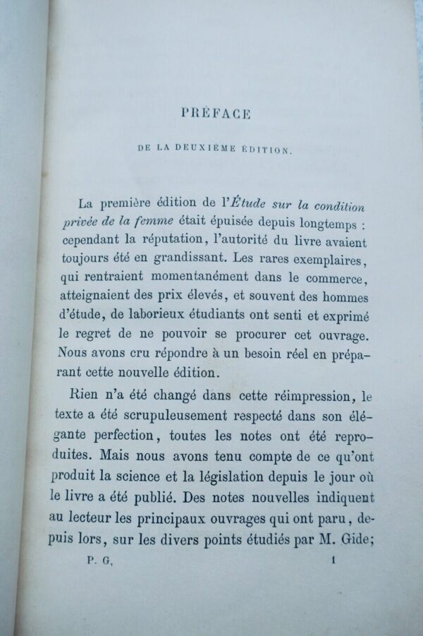 FEMME  Etude sur la condition privée de la femme dans le droit ancien..1885 – Image 8