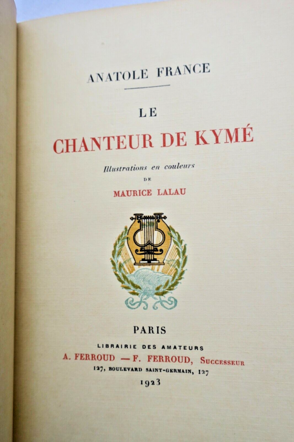 FRANCE Anatole Le chanteur de Kymé illustré par Lalau – Image 6