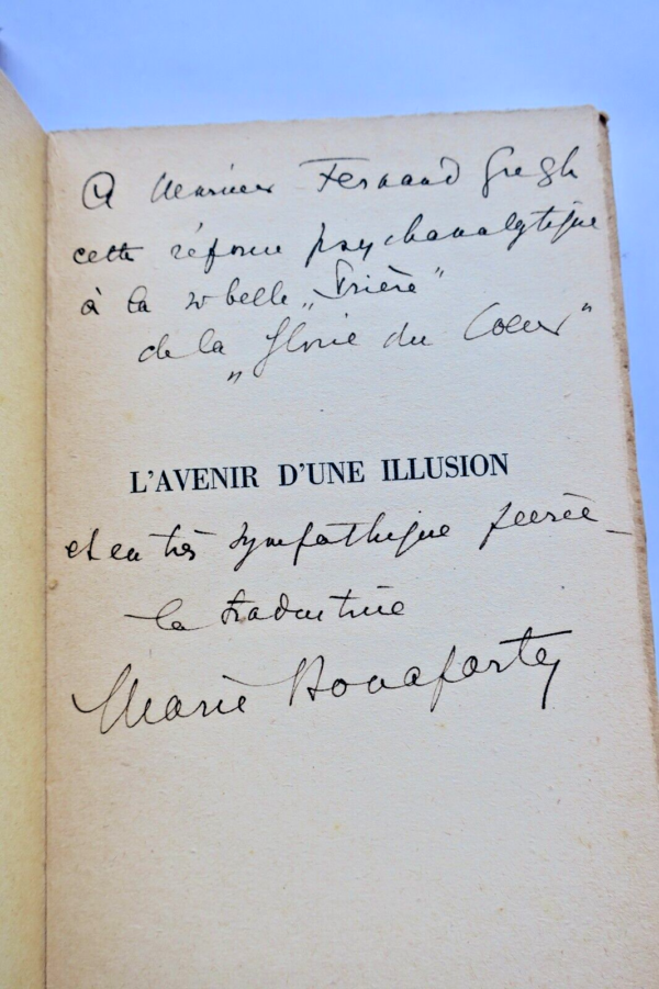 FREUD Sigmund L'Avenir d'une illusion S.P. + dédicace – Image 6