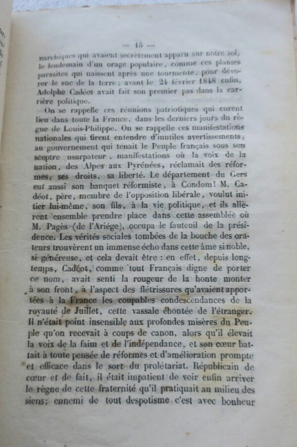 Fleurance GERS 32 vie de Adolphe Cadéot 1851 – Image 6