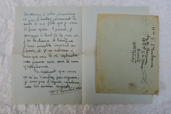 Françoise d'Eaubonne lettre manuscrite autographe & signée – Image 3