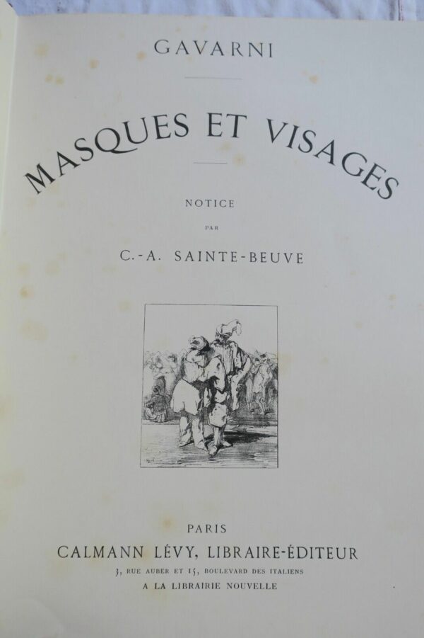 GAVARNI Masques et visages. Notice par C.-A. Sainte-Beuve – Image 10