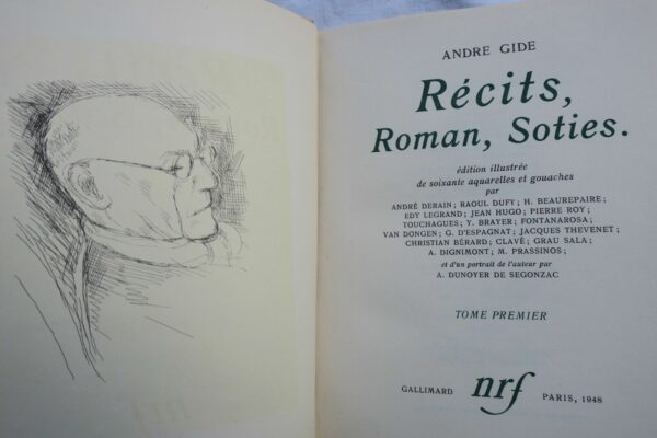 GIDE (André) Récits, Romans, Soties. Edition illustrée – Image 11