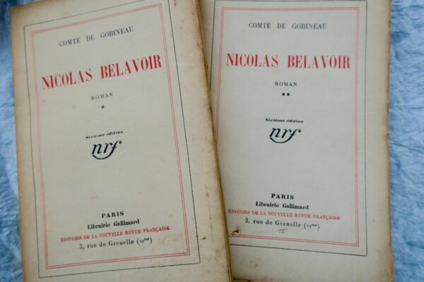 GOBINEAU (Comte de). Nicolas Belavoir 1927