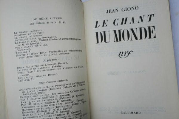 Giono Le Chant du Monde Bonnet 1943 – Image 4