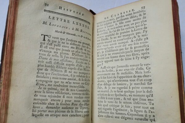 HARLOVE Lettres Angloises ou Histoire de Miss Harlove 1751 – Image 4