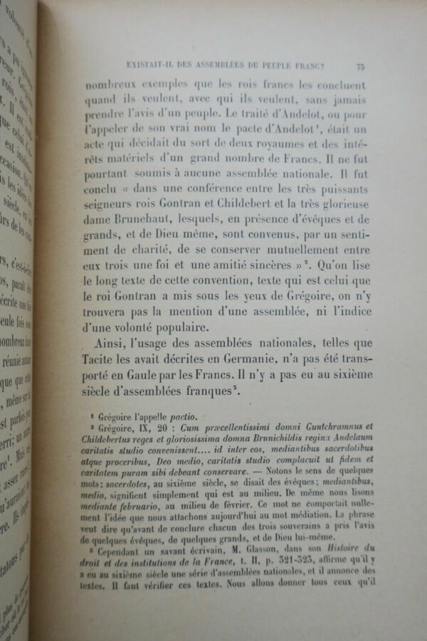 HISTOIRE DES INSTITUTIONS POLITIQUES DE L'ANCIENNE FRANCE -  monarchie Franque – Image 6