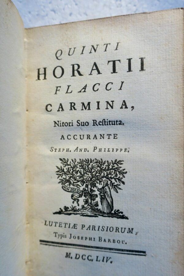 HORACE Quinti horatii flacci carmina notori suo restituta 1754 – Image 8