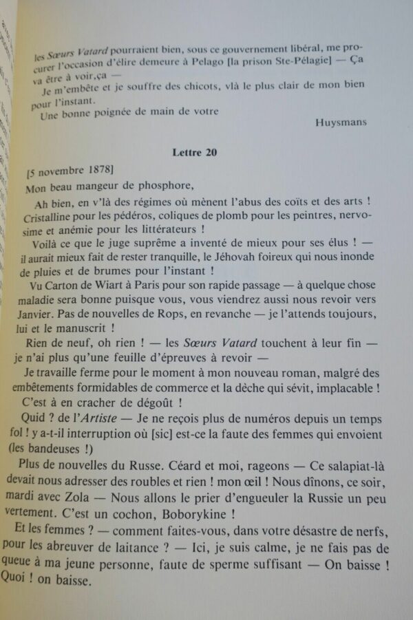 HUYSMANS Joris-Karl Vingt lettres à Théo Hannon (1876-1878) – Image 5