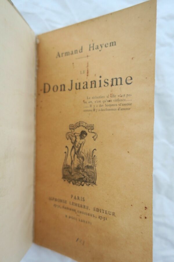 Hayem Le Don Juanisme 1886 – Image 3