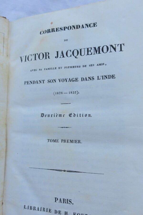 Inde Correspondance de Victor Jacquemont avec sa famille voyage 1833 – Image 5