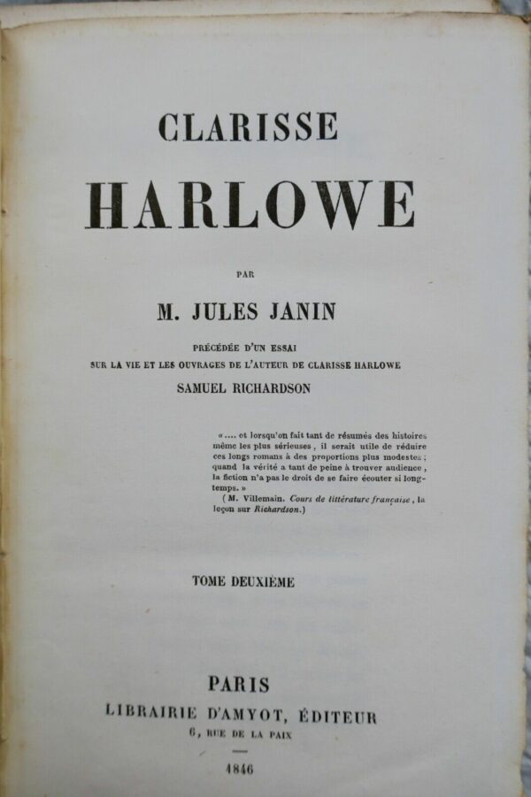 JANIN Clarisse Harlowe 1846 – Image 4