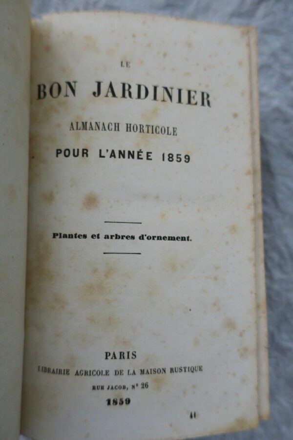 JARDIN  le bon jardinier 1859 – Image 19