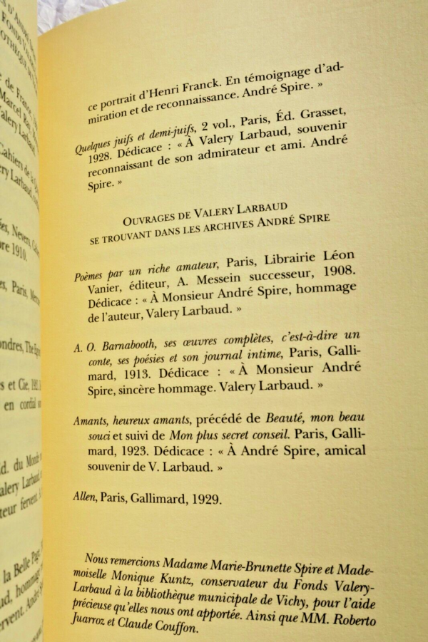 LARBAUD (Valery) & SPIRE (André). Correspondance – Image 8