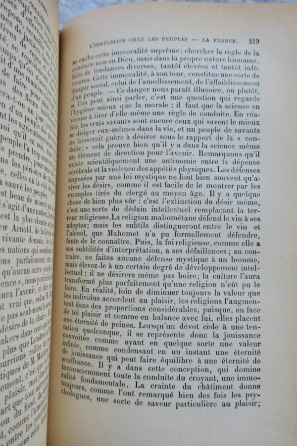 L'IRRELIGION DE L'AVENIR. ETUDE SOCIOLOGIQUE 1906 – Image 3