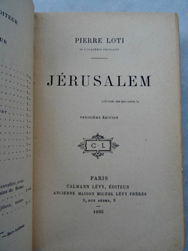 LOTI, Pierre JÉRUSALEM 1895 – Image 9