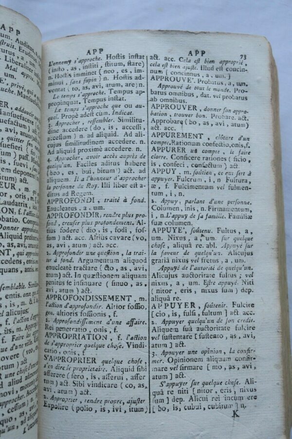 Le Petit Apparat Royal, ou Dictionnaire françois et latin 1766 dic-géographie – Image 6