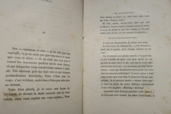 Lettres de l'inconnue Alphonse Lemerre, Paris 1874 in 8° – Image 7