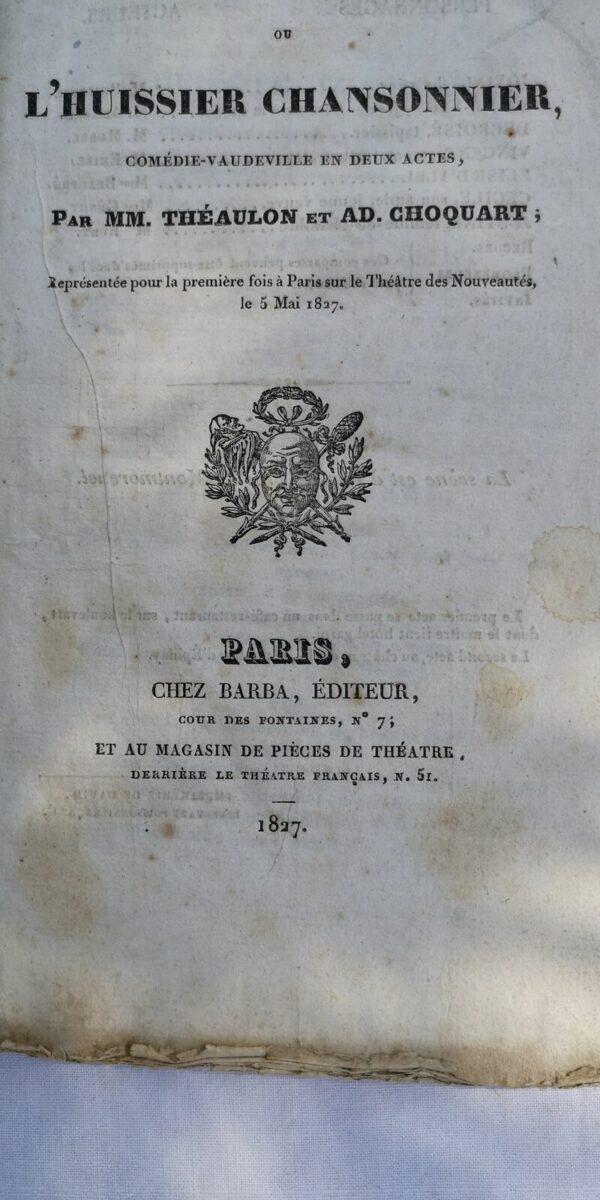 M. Jovial ou L'huissier chansonnier : comédie-vaudeville 1827