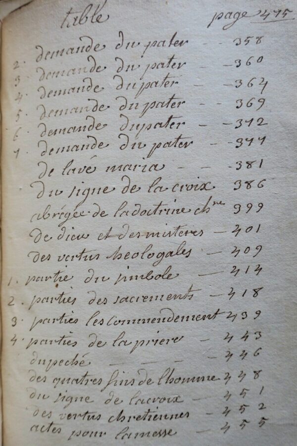 Manuscrit autographe Instructions familières sur  la doctrine chrétienne – Image 18