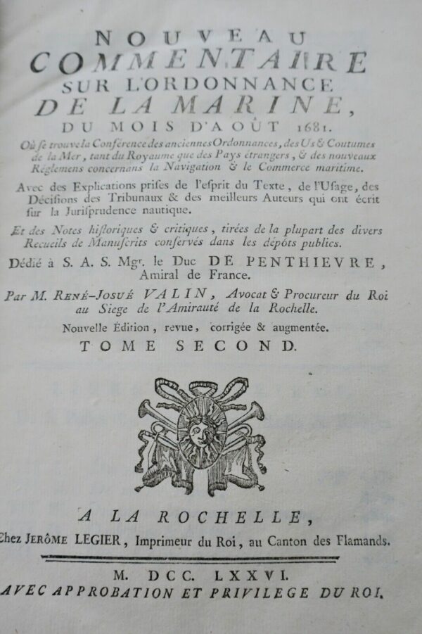 Marine NOUVEAU COMMENTAIRE SUR L'ORDONNANCE DE LA MARINE 1681 – Image 3