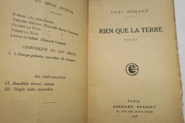 Morand Paul Rien que la terre- 1926 – Image 10