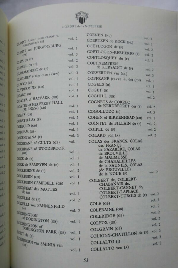 Noblesse Généalogie l'Ordre de la Noblesse 7/7 1977-1992 – Image 11