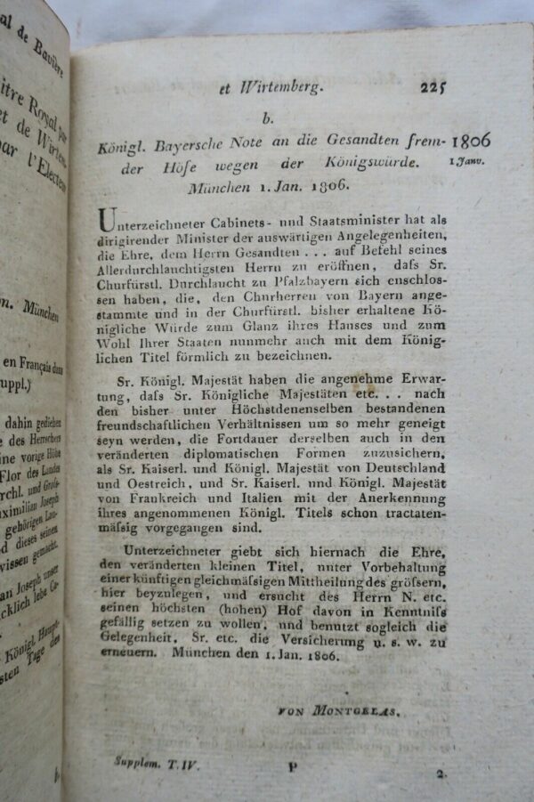 PAIX Supplément au recueil des principaux traités d'Alliance, de Paix 1808 – Image 5