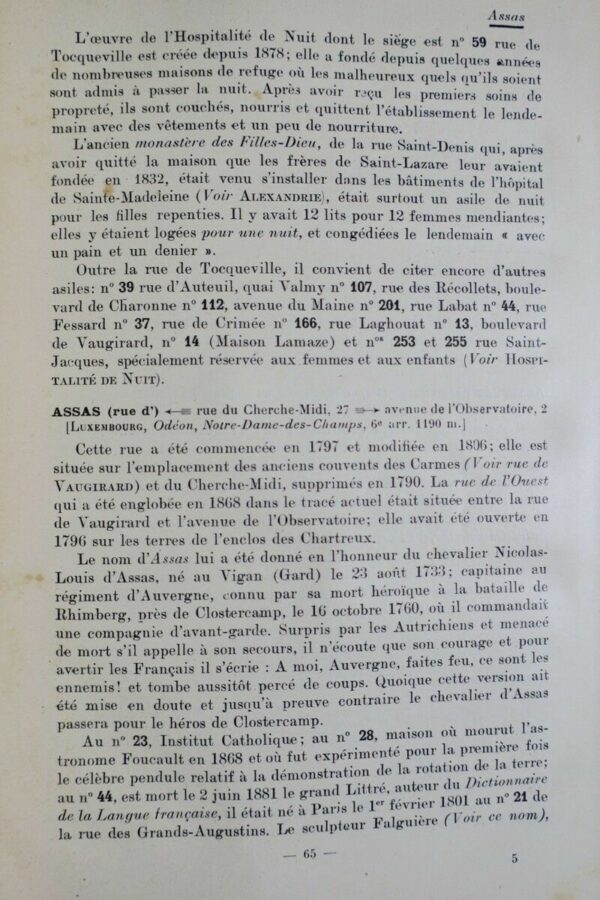 PESSARD  Nouveau dictionnaire historique de Paris 1904 – Image 5