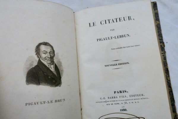 PIGAULT-LEBRUN Le Citateur 1830