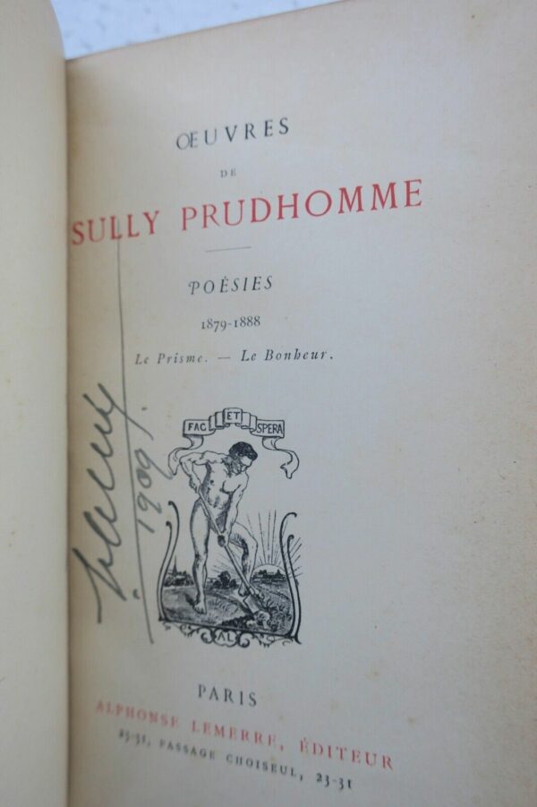 PRUDHOMME, Sully POÉSIES – Image 7