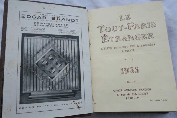 Paris le tout-paris étranger 1933 l'élite de la sté étrangère à Paris – Image 8