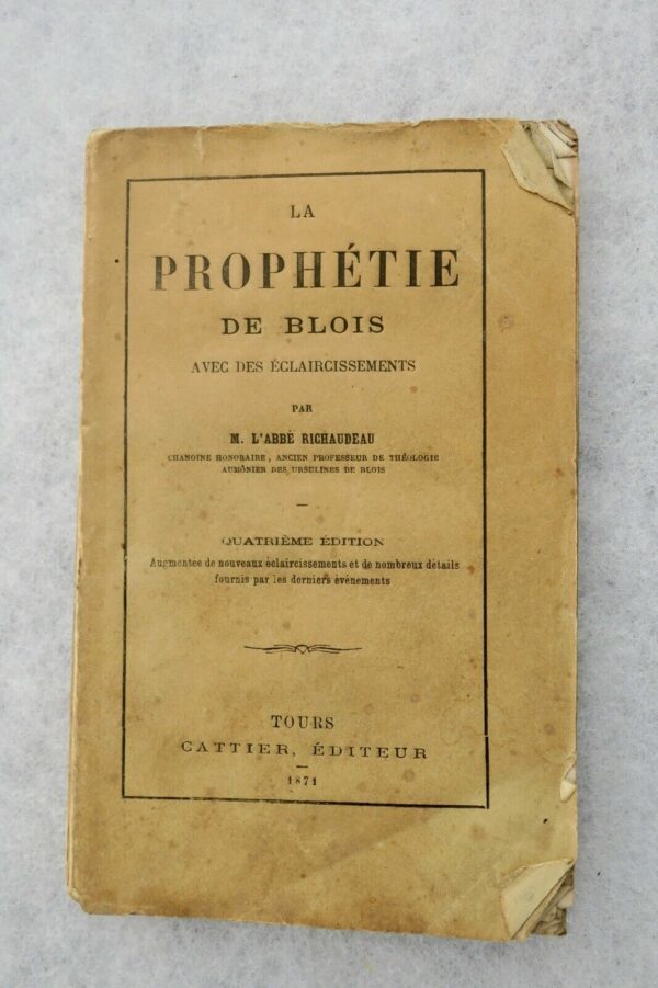 Prophétie de Blois avec des éclaircissements 1871