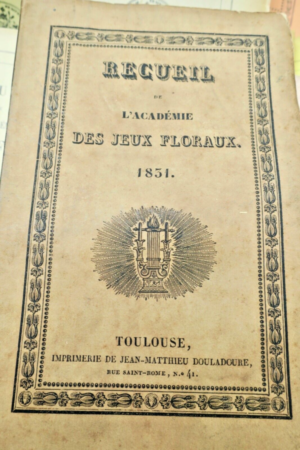 RECUEIL DE L'ACADEMIE DES JEUX FLORAUX Toulouse – Image 4