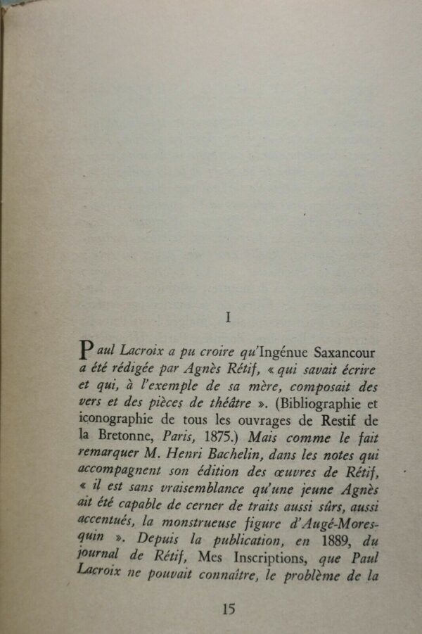 RETIF DE LA BRETONE. Ingénue Saxancour ou La Femme Séparée – Image 6