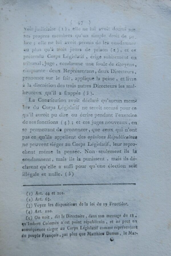 Révolution Jordan, député du Rhône, à ses Commettans, sur la Révolution 1798 – Image 9