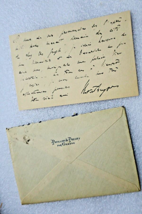 Robert Dreyfus à Fernand Gregh lettre autographe manuscrite – Image 3