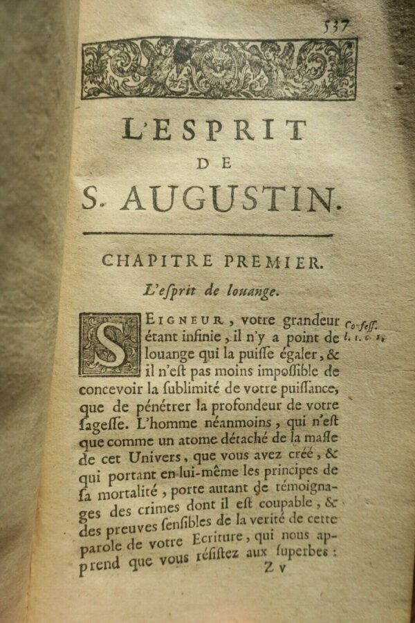 SAINT-AUGUSTIN Les Soliloques, le Manuel, et les Méditations de S. Augustin 1725 – Image 7