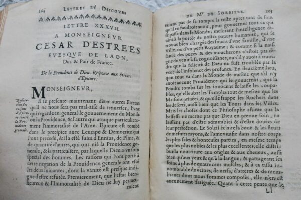 SORBIÈRE Lettres et discours sur diverses matières curieuse 1660 – Image 11