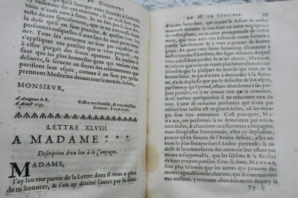 SORBIÈRE Lettres et discours sur diverses matières curieuse 1660 – Image 5