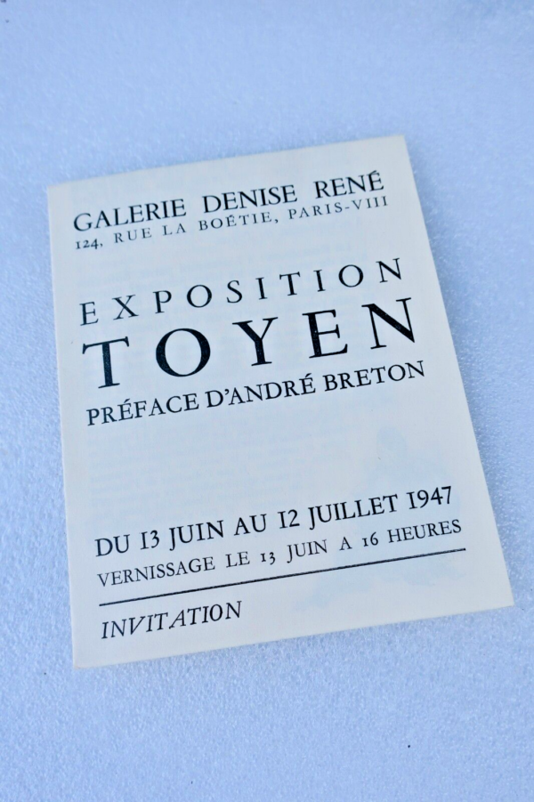 SURRÉALISTE André Breton  Galerie Denise René, Paris, 1947 TOYEN